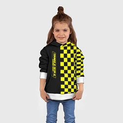 Толстовка-худи детская Testing ASAP Rocky: Yellow Grid, цвет: 3D-белый — фото 2