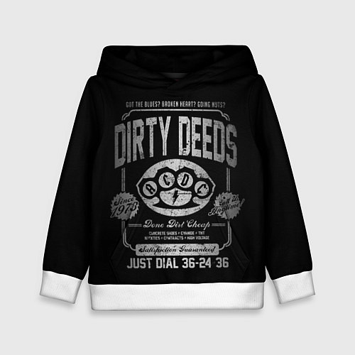 Детская толстовка AC/DC: Dirty Deeds / 3D-Белый – фото 1