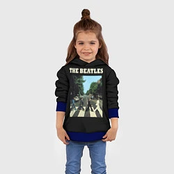 Толстовка-худи детская The Beatles: Abbey Road, цвет: 3D-синий — фото 2