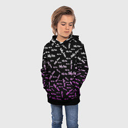 Толстовка-худи детская Sally Face: Violet Pattern, цвет: 3D-черный — фото 2