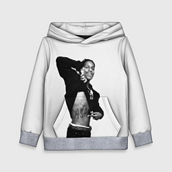 Толстовка-худи детская ASAP Rocky: White Fashion, цвет: 3D-меланж