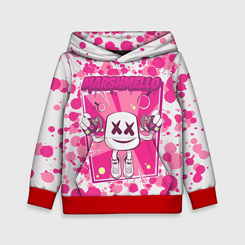 Детская толстовка Marshmello: Pink Fashion / 3D-Красный – фото 1