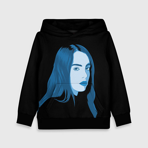 Детская толстовка Billie Eilish: Blue Style / 3D-Черный – фото 1