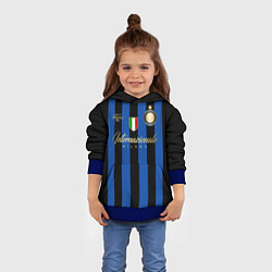 Толстовка-худи детская Internazionale Milano, цвет: 3D-синий — фото 2