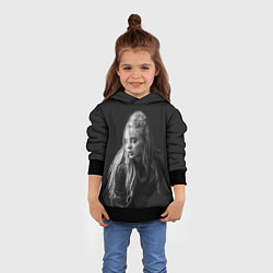 Толстовка-худи детская Billie Eilish: Black Fashion, цвет: 3D-черный — фото 2