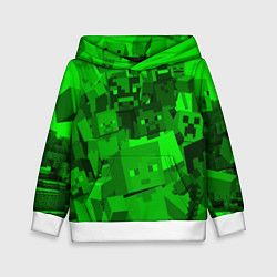 Толстовка-худи детская Minecraft game characters, цвет: 3D-белый