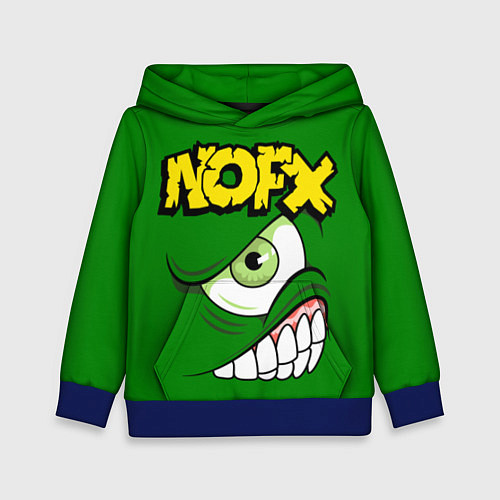 Детская толстовка NOFX Face / 3D-Синий – фото 1