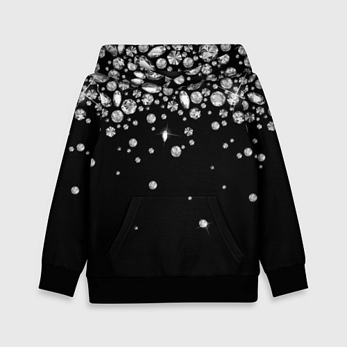 Детская толстовка Бриллиантовый дождь / 3D-Черный – фото 1