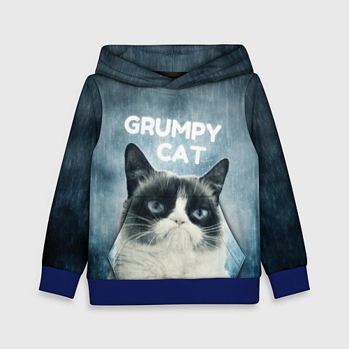 Детская толстовка Grumpy Cat / 3D-Синий – фото 1