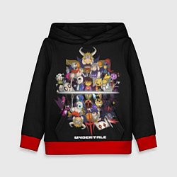 Толстовка-худи детская Undertale, цвет: 3D-красный