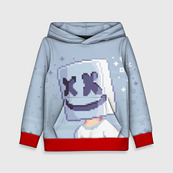 Толстовка-худи детская Marshmello Pixel, цвет: 3D-красный