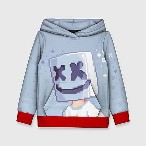 Детская толстовка Marshmello Pixel / 3D-Красный – фото 1