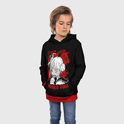 Толстовка-худи детская My Hero Academia Himiko Toga, цвет: 3D-красный — фото 2