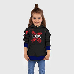 Толстовка-худи детская Louna, цвет: 3D-синий — фото 2