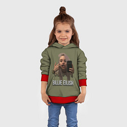 Толстовка-худи детская BILLIE EILISH, цвет: 3D-красный — фото 2