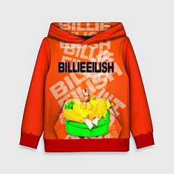 Толстовка-худи детская Billie Eilish: Orange Mood, цвет: 3D-красный