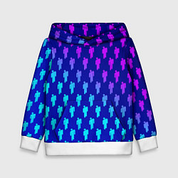 Толстовка-худи детская Billie Eilish: Violet Pattern, цвет: 3D-белый