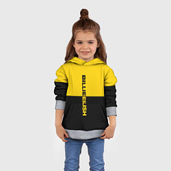 Толстовка-худи детская BILLIE EILISH: Yellow & Black, цвет: 3D-меланж — фото 2