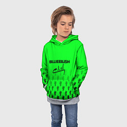 Толстовка-худи детская Billie Eilish: Green Autograph, цвет: 3D-меланж — фото 2