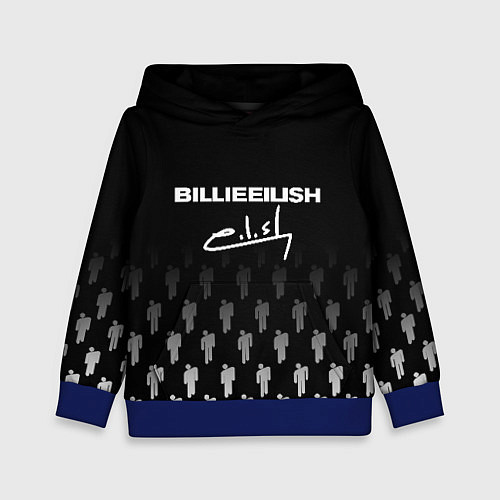 Детская толстовка Billie Eilish: Black Autograph / 3D-Синий – фото 1