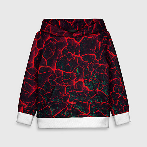 Детская толстовка Молнии красные абстрактные / 3D-Белый – фото 1