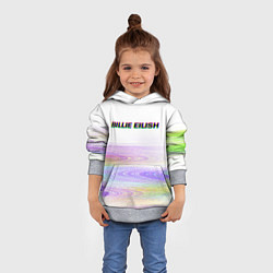 Толстовка-худи детская BILLIE EILISH: White Glitch, цвет: 3D-меланж — фото 2