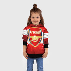 Толстовка-худи детская Arsenal, цвет: 3D-черный — фото 2