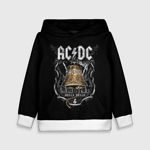 Детская толстовка ACDC - hells bells / 3D-Белый – фото 1