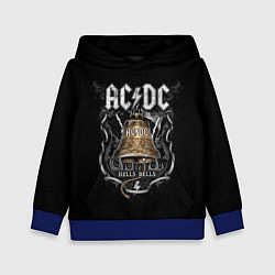 Толстовка-худи детская ACDC - hells bells, цвет: 3D-синий