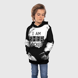 Толстовка-худи детская Sherlock, цвет: 3D-черный — фото 2