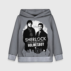 Толстовка-худи детская Sherlock Holmesboy, цвет: 3D-меланж