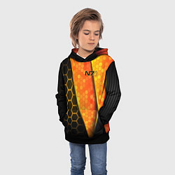 Толстовка-худи детская Mass Effect N7, цвет: 3D-черный — фото 2