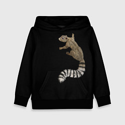 Толстовка-худи детская И мой зверёк со мною, цвет: 3D-черный