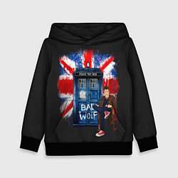 Толстовка-худи детская Doctor Who: Bad Wolf, цвет: 3D-черный
