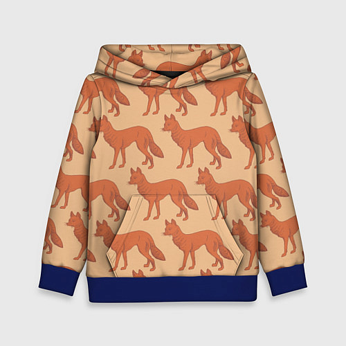 Детская толстовка Лисья стая / 3D-Синий – фото 1