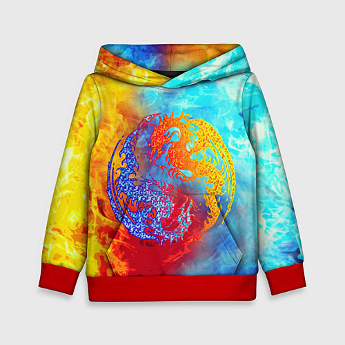 Детская толстовка Битва огней x Драконы / 3D-Красный – фото 1