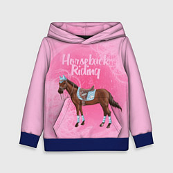 Толстовка-худи детская Horseback Rading, цвет: 3D-синий