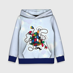 Толстовка-худи детская Кубик Рубика, цвет: 3D-синий