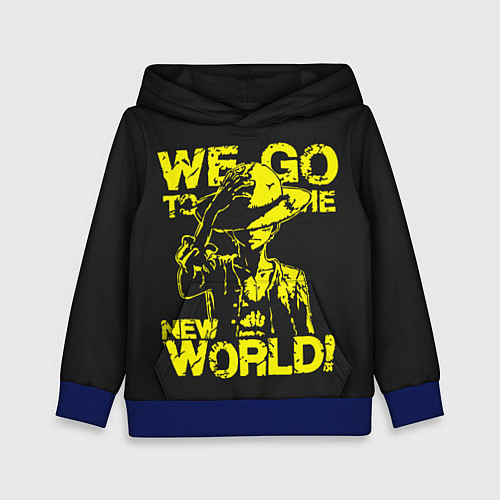 Детская толстовка One Piece We Go World / 3D-Синий – фото 1