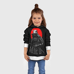 Толстовка-худи детская Самурай, цвет: 3D-белый — фото 2