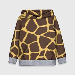 Толстовка-худи детская Окрас жирафа, цвет: 3D-меланж