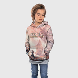 Толстовка-худи детская Sekiro - Boss Fight, цвет: 3D-меланж — фото 2