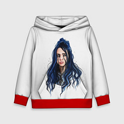 Толстовка-худи детская BILLIE EILISH, цвет: 3D-красный