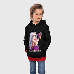 Толстовка-худи детская BILLIE EILISH, цвет: 3D-красный — фото 2