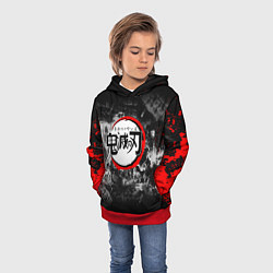 Толстовка-худи детская KIMETSU NO YAIBA, цвет: 3D-красный — фото 2