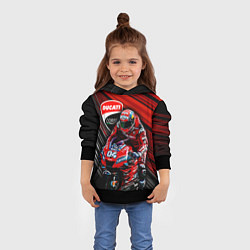 Толстовка-худи детская Andrea Dovizioso, цвет: 3D-черный — фото 2