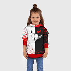 Толстовка-худи детская MONOKUMA, цвет: 3D-красный — фото 2