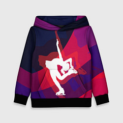 Толстовка-худи детская Фигурное катание, цвет: 3D-черный