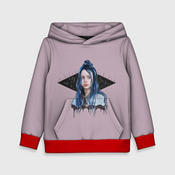 Толстовка-худи детская Billie Pink Art, цвет: 3D-красный