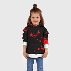 Толстовка-худи детская АлисА, цвет: 3D-белый — фото 2